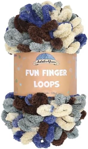 JubileeYarn Fun Finger Loops Yarn - 100g/Skein Jumbo Polyester - Hephaestus - 1 Skein