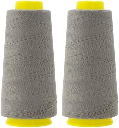 Mandala Crafts Gray Mercerized Cotton Thread Cones for Sewing Quilting
