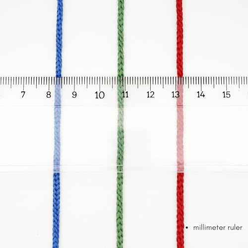 Polyester Soft Macrame Cord 2.5-3mm, 191 Yards x 1/9 inc Turkish Polyester Rope, Braided Macrame Yarn for DIY Crafts, Plant Hanger, Wall Hanging, Macrame Bag
