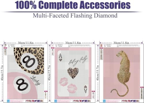 3 Pack Coquette Diamond Art Kits for Adults Diamond Painting Kit for Adults