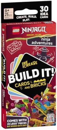 LEGO NINJAGO Recreate Activity Cards – Ninja Adventures | Ninja-Themed Building Game with 30+ Activity Cards & 25 LEGO Elements | Ages 6+