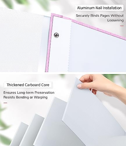 Artfeel Photo Album Self Adhesive Scrapbook Album for 3x5 4x6 5x7 8x10 Pictures,120 Pages Linen Cover with Display Window DIY Photo Book,Ideal Gifts for Family Travel Wedding Baby