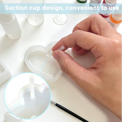 40 Pack Hole Maker for Resin, 5 Sizes 3/4/5/6/8mm, Dirll-Free Silicone Tool