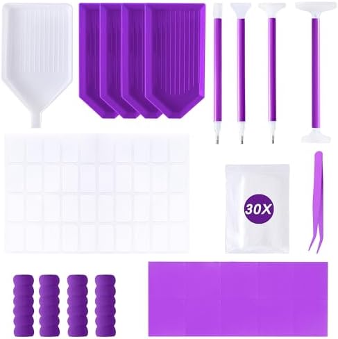 55PCS Diamond Art Accessories Tools Multiple Sizes Diamond Painting Kits