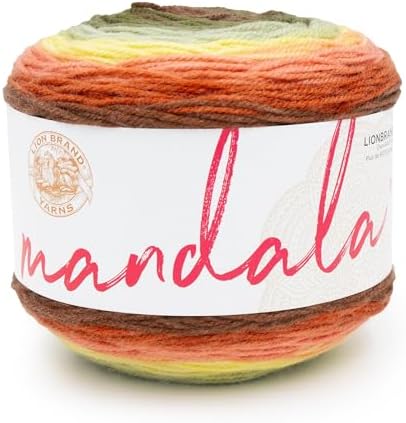 Lion Brand Yarn, Mandala DK Crochet Yarn, Sandman, Multicolor, 1 Pack