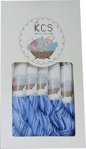 KCS Big skeins of 25 Meters Size 25 Color Variegated Cross Stitch Stranded Threads,6 skeins,93