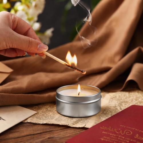 36-Pack 2.5oz Candle Tins with Lids, Metal Candle Jars for Candle Making, Empty Containers Vessels Bulk for Small Business & Beginners DIY Storage -Silver
