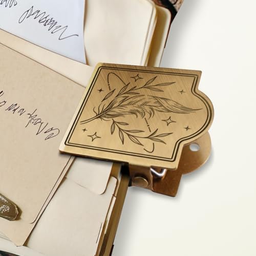 ANATTASOUL Feather & Leaf Travel Journal Clip for DIY Use