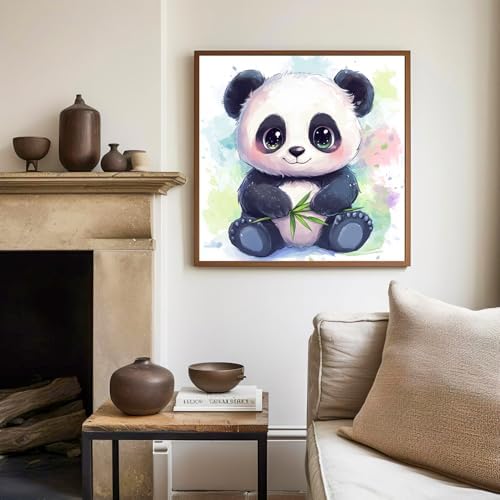 Panda Paint by Numbers Kit for Kids, 8x8 inch