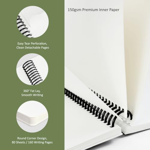 Hardcover Sketchbook,7.2"x8.3"Spiral Bound Drawing Pad,Mirroring World