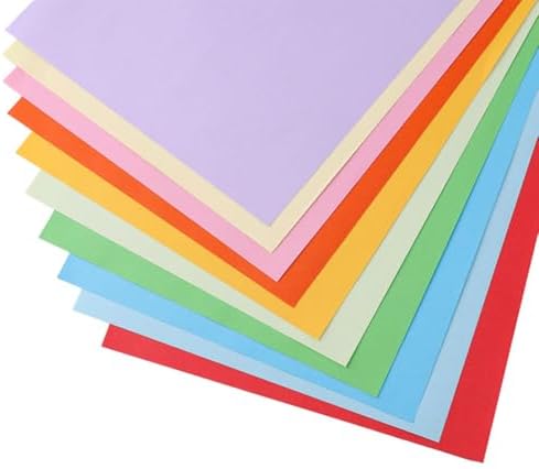 Origami , Colorful Square Origami, DIY Handmade Craft Paper, Origami Paper (100pcs)10-color (A4-21cm*29.7cm)