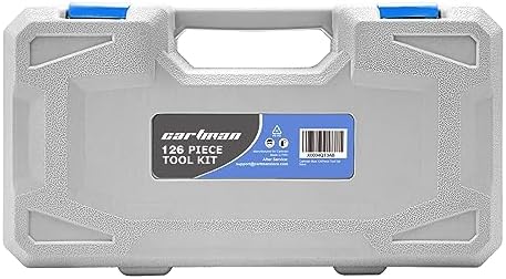 CARTMAN Complete Household Tool Set, Blue Hand Kit With Storage Case | Versatile tool assortment for home repairs, DIY projects, furniture setup, crafting, and daily household fixes in toolbox.