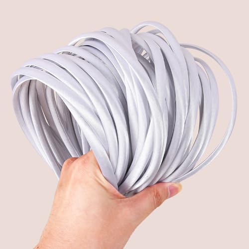 50Pcs White Thin Fabric Headbands Blank DIY Hoops Bulk Women Girl