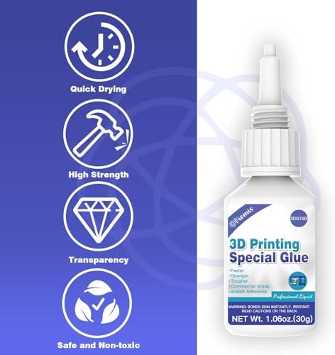 3D Printing Super Glue, Ultra-Thin Capillary Adhesive for PLA ABS PETG TPU
