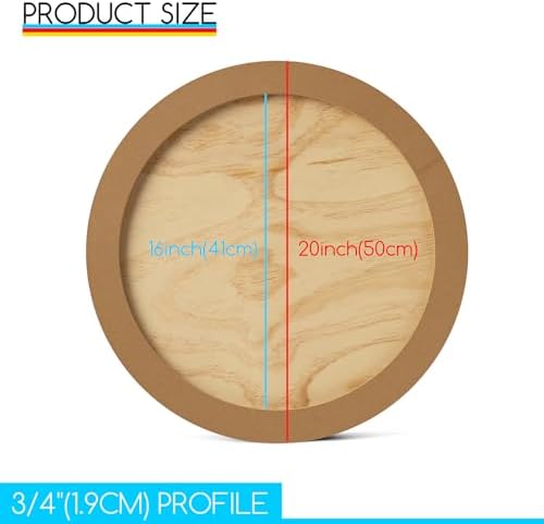 MEEDEN Round Wood Canvas Panels: 20" Dia Wooden Canvas Panel Pack of 2