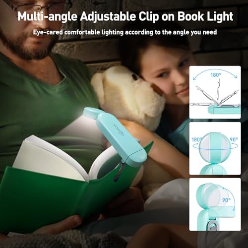 VAVOFO USB Rechargeable Book Light, Bookmark Clip on LED Reading Light