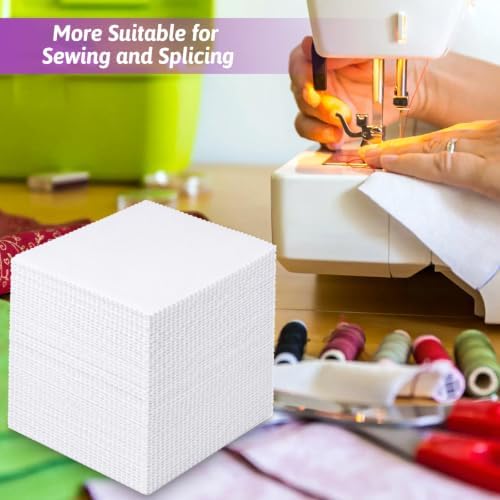 500 Pack White Cotton Fabric Squares Bulk 5″ Precut Cotton Fabric Squares