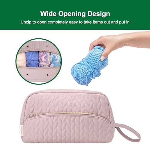 KarSyon Crochet Bag for Yarn Storage Knitting Crochet Supplies Accessories
