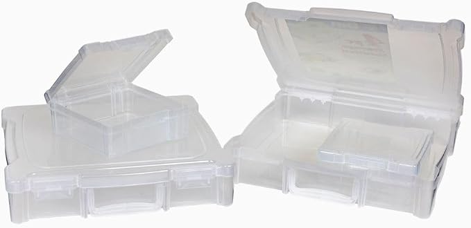 ArtBin 4-Piece Scrapbook Storage Set, Two 12x12 and Two 6x6 Boxes