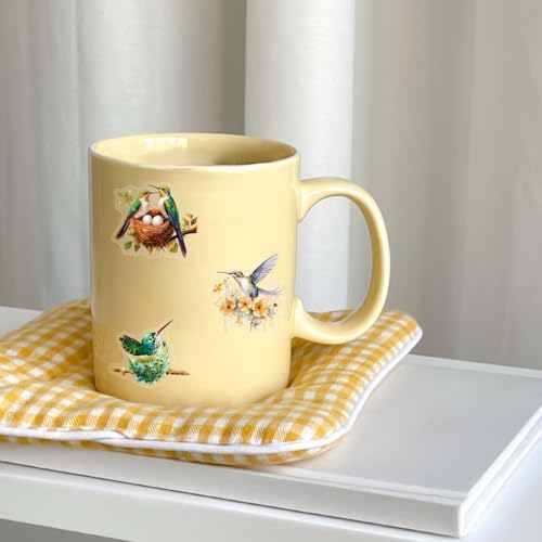 50 Pcs Watercolor Hummingbird Stickers Vintage for Journals