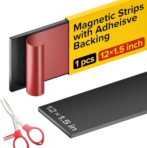 X-bet MAGNET Super Sticky Adhesive Magnetic Strips, 12x1.5 (30x3.8cm), 1 pc