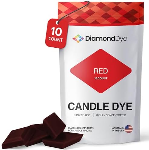 Red Candle Dye Chips, Soy & Paraffin Candle Making, 10 Pack