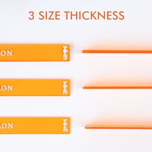 Puocaon Polymer Clay Depth Guides - 8 Pcs Thickness Depth Guide for Polymer Clay Jewelry, Polymer Clay Rolling Tools for Earrings, Roller Depth Guides, Acrylic Polymer Clay Tools for Jewellery