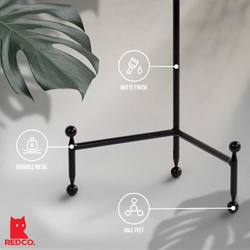 Red Co. Decorative Tripod Plate Stand and Art Holder Easel in Black Finish - 11.5" h