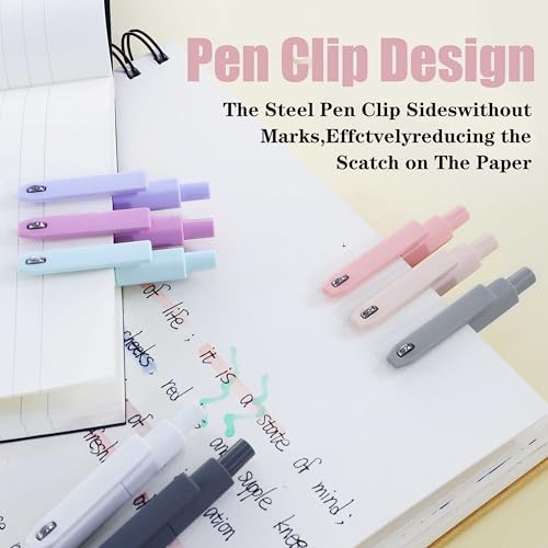 Vitoler Pens, 8 Pack 0.5mm Fine Point Cute Gel Pens with Fidget Quick Dry