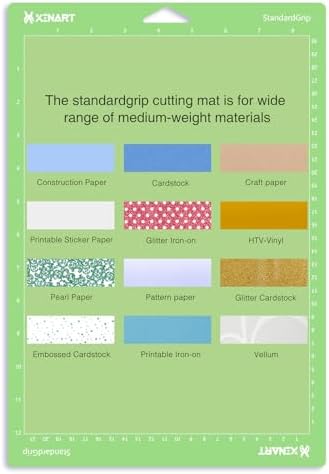 Xinart Cutting Mats for Cricut Joy Xtra (Standard x 2, Light x 2, 4 Mats) Variety Adhesive Cutting mats for Cricut Joy Xtra (Variety,4 Mats, 8.5”x12”)