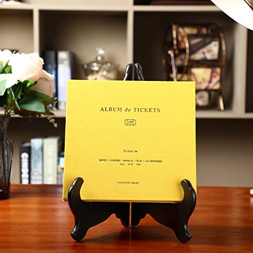 Tatuo 2 Packs Wooden Plate Stands for Display Easel Holders, 12 Inch, Black