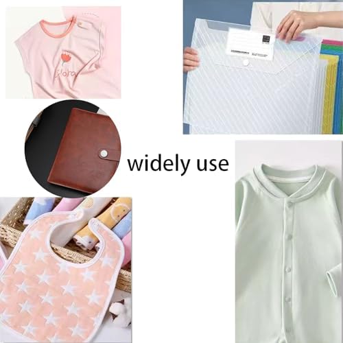 IMNTHO T5 Plastic Snaps,140 Set White Snap Buttons No Need Tools, No-Sew Snap Buttons for DIY Crafts Clothes Sewing