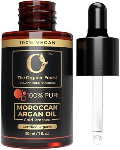 100% Plant Based Argan Oil - Moroccan Oil for Hair and Skin - Pure, Cold-Pressed, Natural - Best Argan Oils for Frizzy Hair, Face and Body - Pure Oils of Morocco - Hydrating and Nourishing