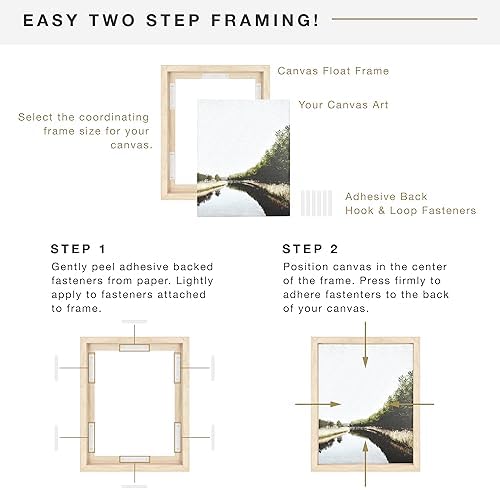 MCS Canvas Float Frame, 8x10, Natural Woodgrain