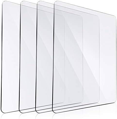 Blulu 4 Pcs Clear Acrylic Cutting Pads, 8.7x6.1x0.1 Inch Die Cutting Plates