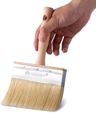 Voomey 5in Limewash Paint & Deck Stain Brush Applicator for Wood Fence