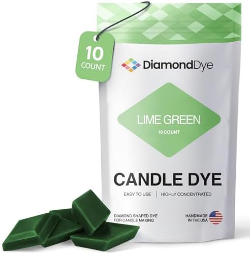 Lime Green Candle Dye Chips, Soy & Paraffin Candle Making, 10 Pack