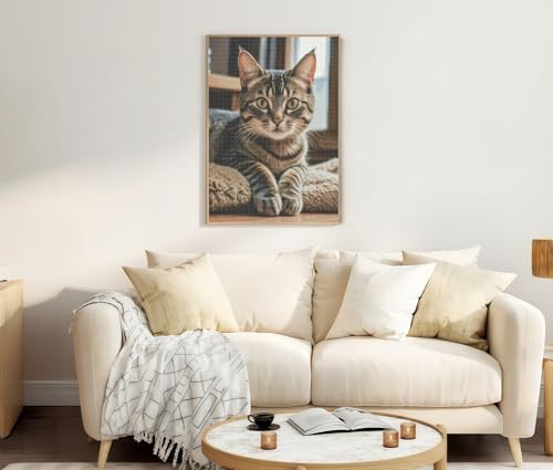 Cute Cat Diamond Art Kits for Adults, Full Drill DIY Diamond Painting Kits