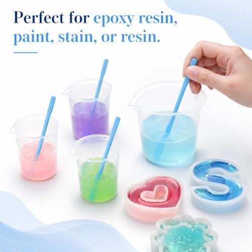 9PCS Non-Stick Silicone Mixing Sticks for Epoxy Resin Reusable Paint Stir Sticks, Wax Stick Stirring Rods for Paint Mix Resin Arts Crafts Handmade Crafts Facial Mask Spatula Tools