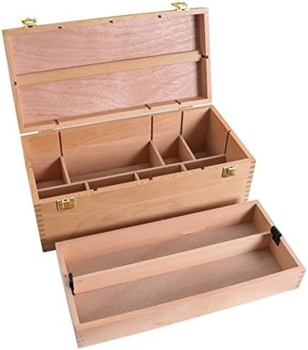 U.S. Art Supply Multi-Function Artist Supply Box with Locking Clasp