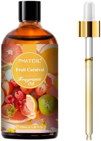 PHATOIL 3.38FL.OZ Fruit Carnival Fragrance Oils for Aromatherapy, Essential Oils for Diffusers for Home, Perfect for Diffuser, Yoga, Skin Care, DIY Candle and Soap Making - 100ml | Long Lasting Scented Oils For Humidifier, Air Freshener, DIY Soap Candl...