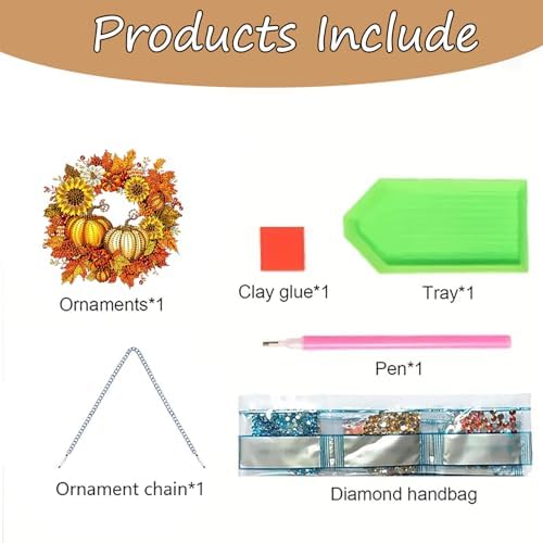 AIBOERL Diamond Art Kits for Adults, Halloween Acrylic Hanging Suncatcher