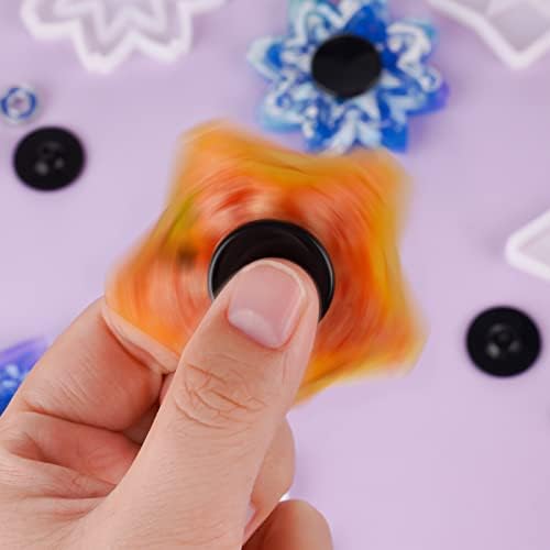 NiArt Fidget Spinner Bearings with Caps 48 Pack, Chrome Steel DIY Set