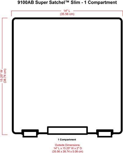 ArtBin 9100AB Super Satchel Slim 1 Open Compartment, Art & Craft Organizer, [1] Plastic Storage Case, Clear