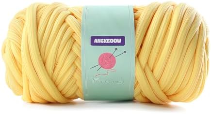 Chunky Yarn for Hand Knitting, Super Bulky Jumbo Yellow Yarn for Crocheting