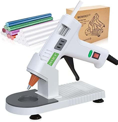 MONVICT Hot Glue Gun Kit,40W Mini Glue Gun with Suction Cups Stand