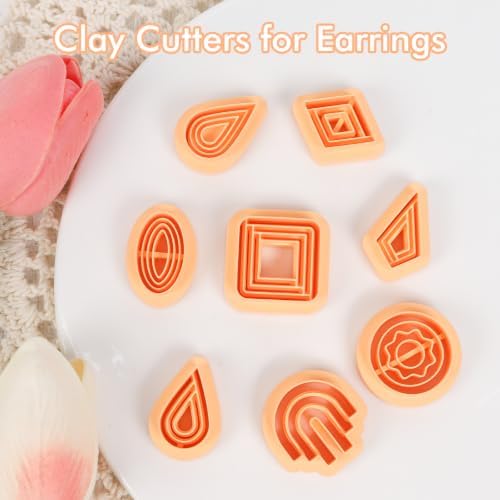 Puocaon Basic Clay Cutters Polymer Clay Cutters for Jewelry Earrings Making
