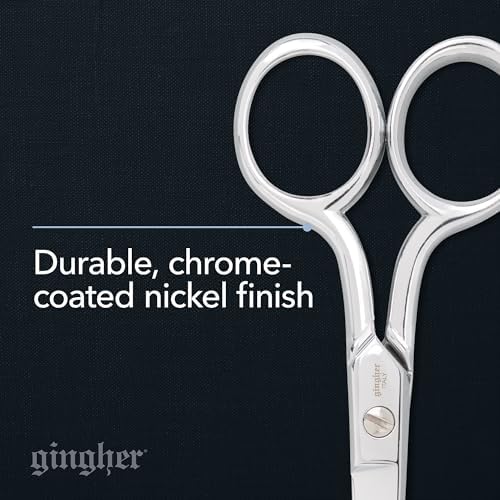 Gingher 4" Straight Embroidery Scissors to Cut Fabric & Needlework