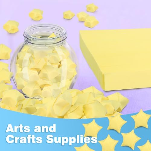FoDau770 Solid Color Star Paper Strips - 360 Sheet, Light Yellow