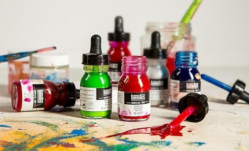 Liquitex Professional Acrylic Ink, 1-oz, Aqua Color Set, Set of 6